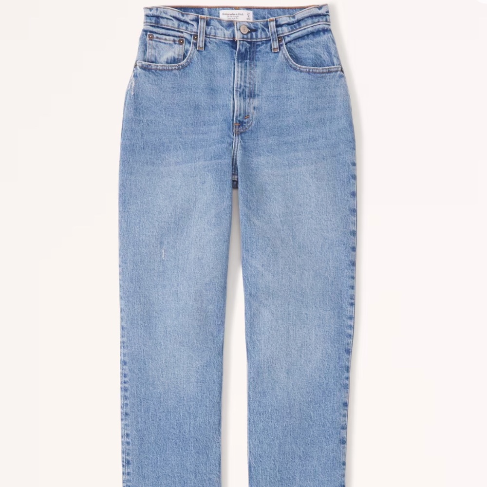 Abercrombie & Fitch Curve Love Ultra High Rise 90s Slim Straight Jean 34 / 18L